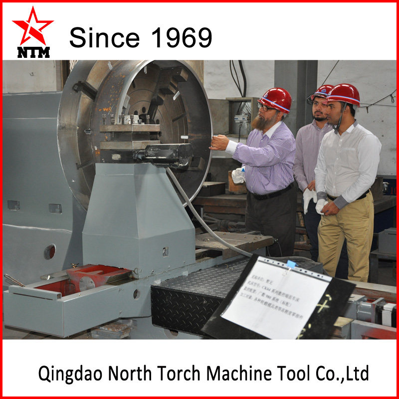 中東客戶來(lái)我司驗(yàn)廠并成功定制數(shù)控端面車床CK64系列用于加工輪胎模具